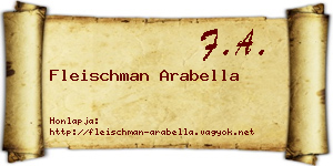 Fleischman Arabella névjegykártya